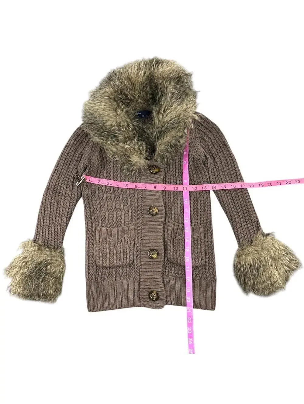 Gap Fuzzy Brown Cardigan‎ Jacket